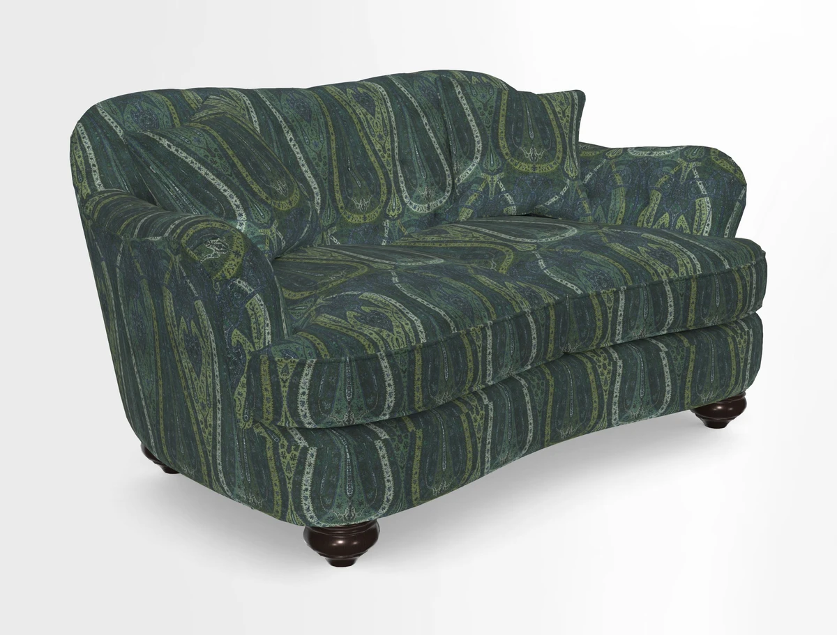 Fairmont 2.5 Seater Sofa in Romo Osumi Wild Rose with Contrast Piping in Linwood Luna Blossom Contrasting Scatters in Colefax & Fowler Jocasta Velvet Red