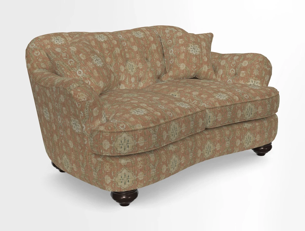 Fairmont 2.5 Seater Sofa in Romo Osumi Wild Rose with Contrast Piping in Linwood Luna Blossom Contrasting Scatters in Colefax & Fowler Jocasta Velvet Red