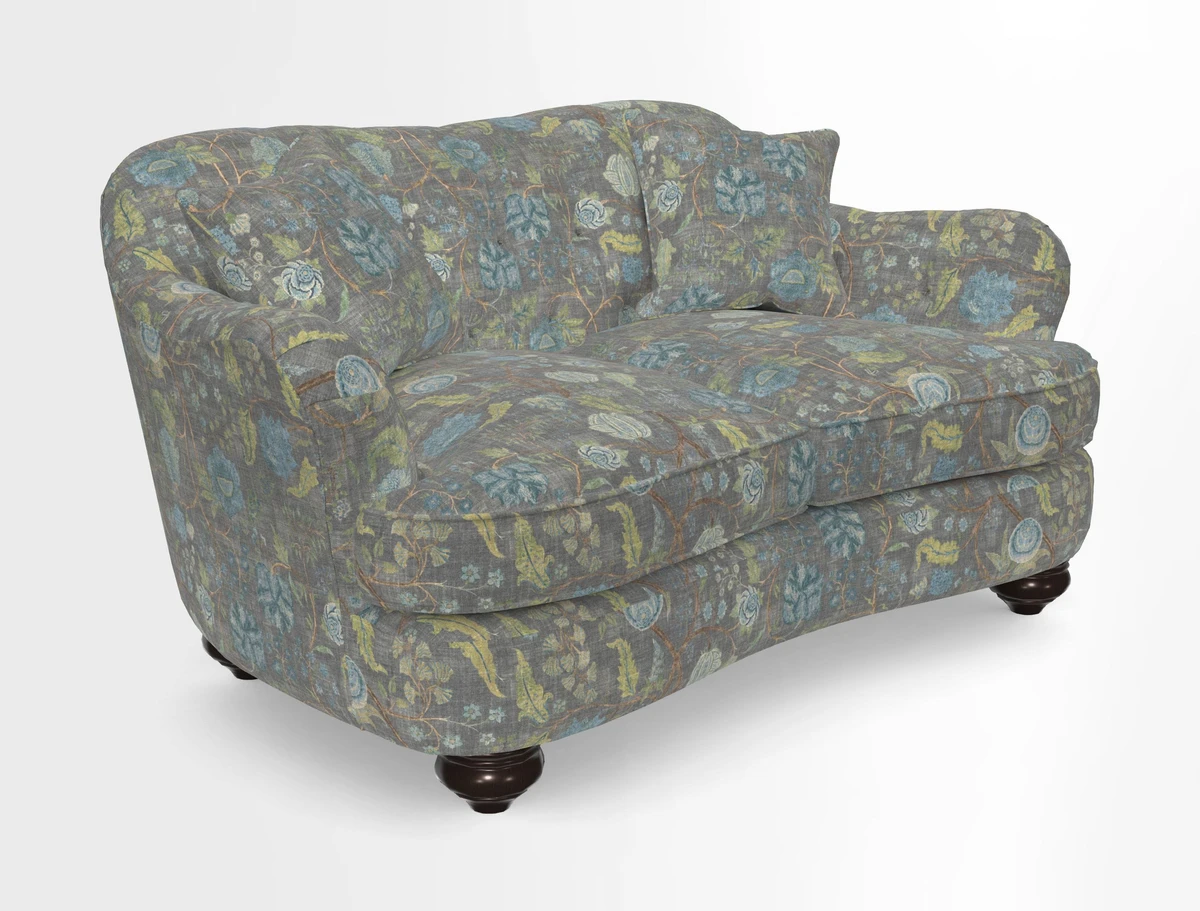 Fairmont 2.5 Seater Sofa in Romo Osumi Wild Rose with Contrast Piping in Linwood Luna Blossom Contrasting Scatters in Colefax & Fowler Jocasta Velvet Red