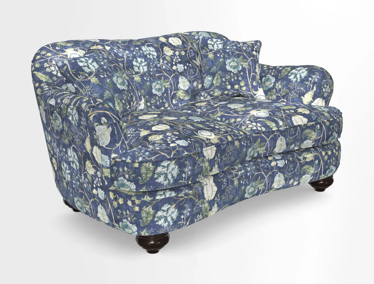 Fairmont 2.5 Seater Sofa in Romo Osumi Wild Rose with Contrast Piping in Linwood Luna Blossom Contrasting Scatters in Colefax & Fowler Jocasta Velvet Red