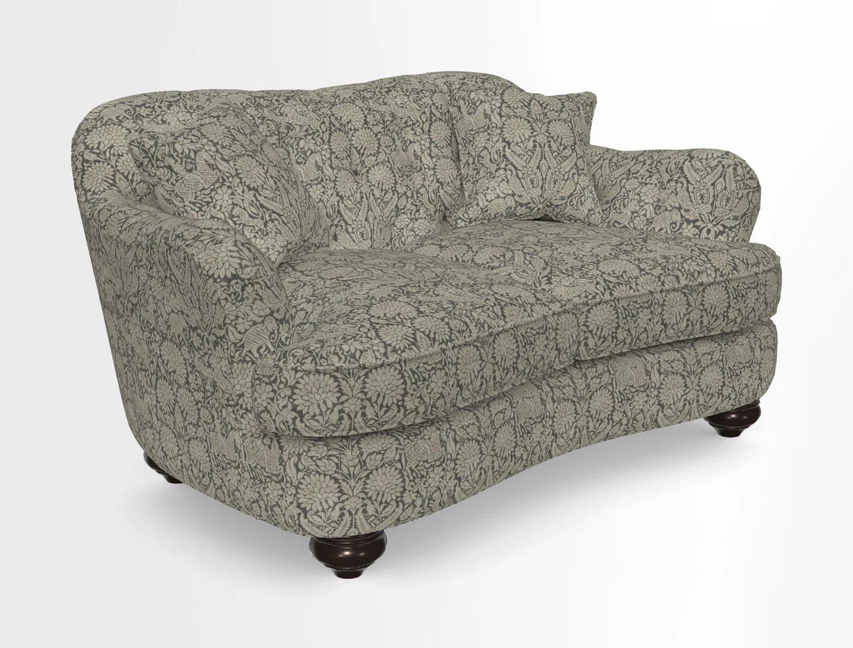Fairmont 2.5 Seater Sofa in Romo Osumi Wild Rose with Contrast Piping in Linwood Luna Blossom Contrasting Scatters in Colefax & Fowler Jocasta Velvet Red