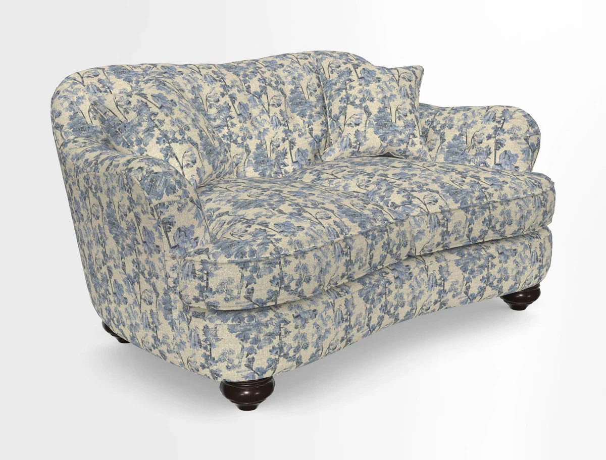 Fairmont 2.5 Seater Sofa in Romo Osumi Wild Rose with Contrast Piping in Linwood Luna Blossom Contrasting Scatters in Colefax & Fowler Jocasta Velvet Red