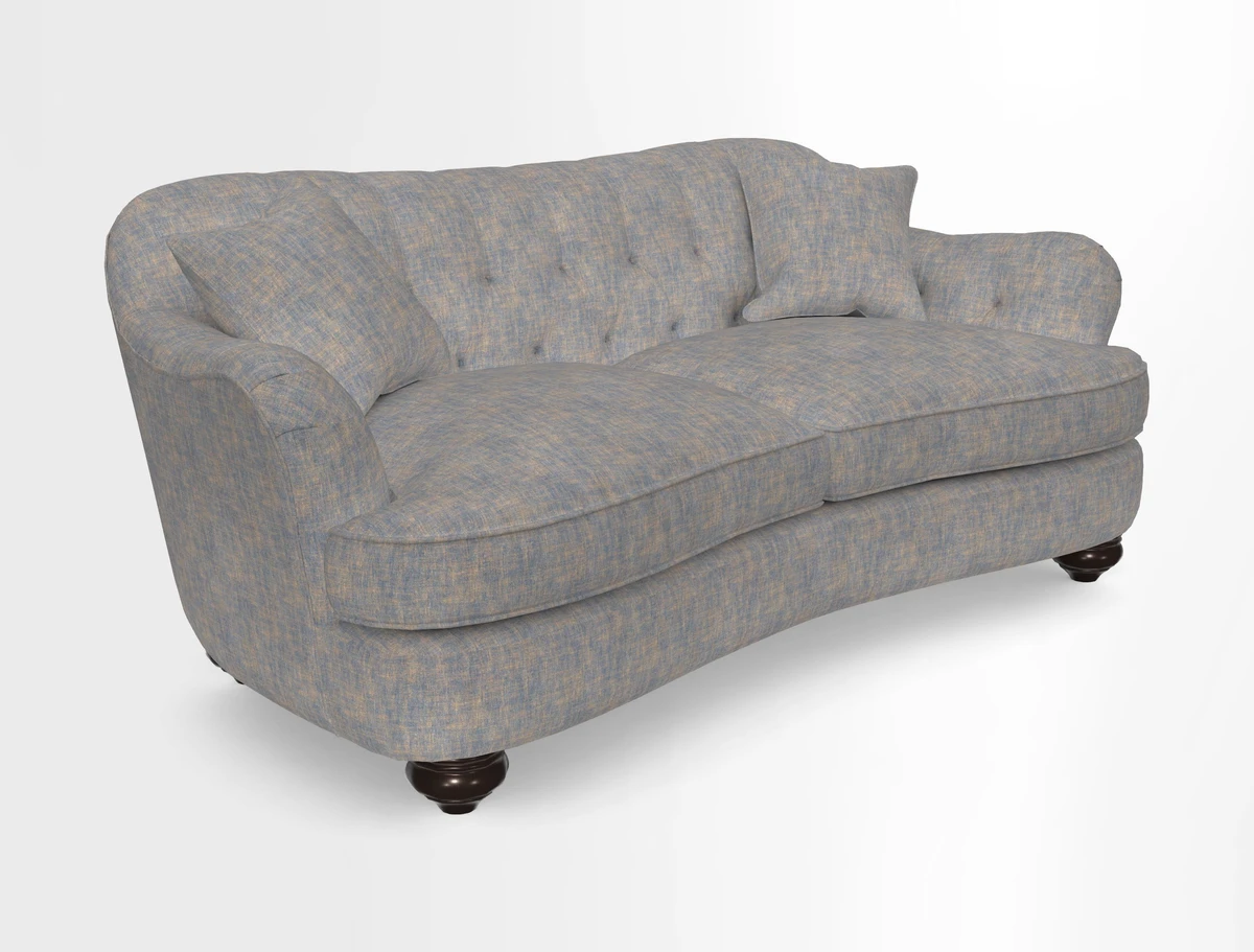 Fairmont 3 Seater Sofa in Romo Osumi Wild Rose with Contrast Piping in Linwood Luna Blossom Contrasting Scatters in Colefax & Fowler Jocasta Velvet Red