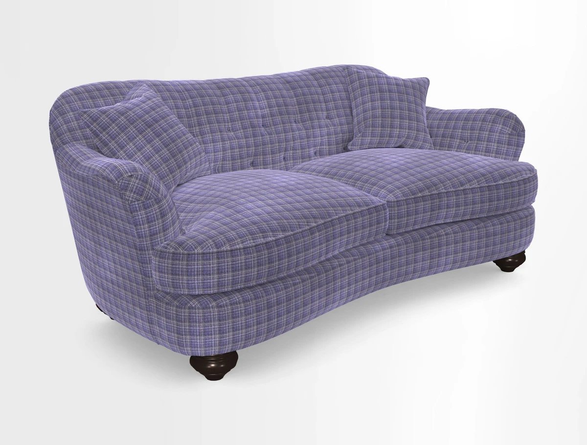 Fairmont 3 Seater Sofa in Romo Osumi Wild Rose with Contrast Piping in Linwood Luna Blossom Contrasting Scatters in Colefax & Fowler Jocasta Velvet Red