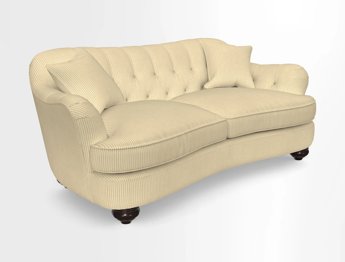 Fairmont 3 Seater Sofa in Romo Osumi Wild Rose with Contrast Piping in Linwood Luna Blossom Contrasting Scatters in Colefax & Fowler Jocasta Velvet Red