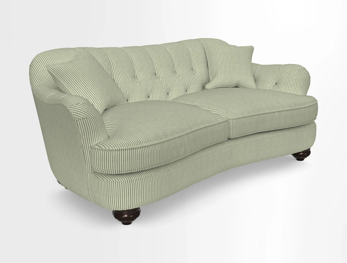 Fairmont 3 Seater Sofa in Romo Osumi Wild Rose with Contrast Piping in Linwood Luna Blossom Contrasting Scatters in Colefax & Fowler Jocasta Velvet Red