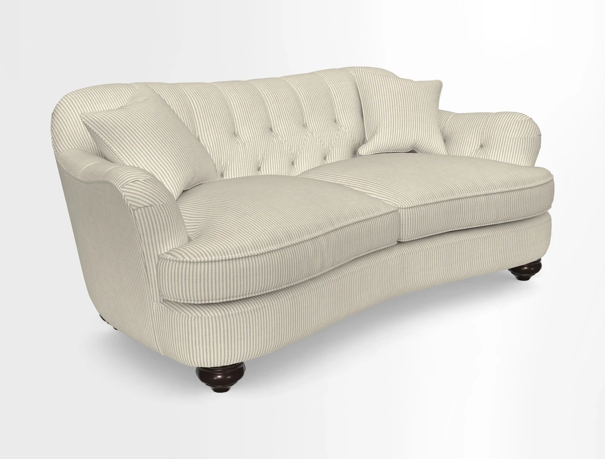 Fairmont 3 Seater Sofa in Romo Osumi Wild Rose with Contrast Piping in Linwood Luna Blossom Contrasting Scatters in Colefax & Fowler Jocasta Velvet Red