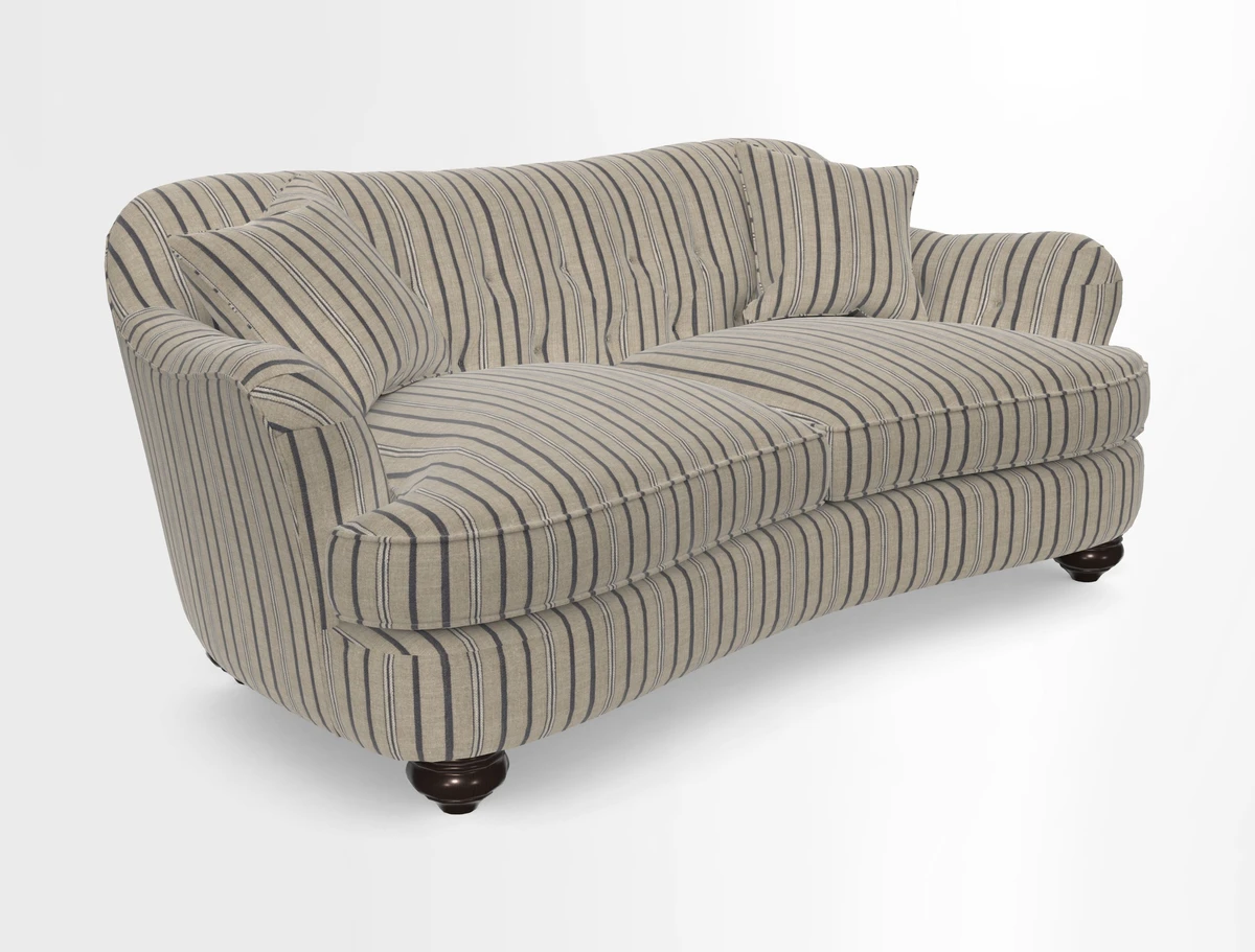 Fairmont 3 Seater Sofa in Romo Osumi Wild Rose with Contrast Piping in Linwood Luna Blossom Contrasting Scatters in Colefax & Fowler Jocasta Velvet Red