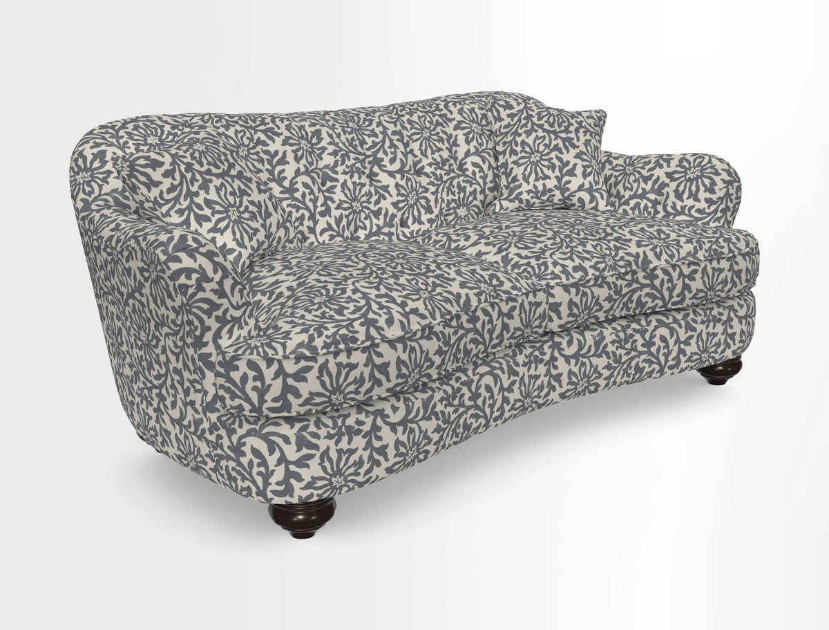 Fairmont 3 Seater Sofa in Romo Osumi Wild Rose with Contrast Piping in Linwood Luna Blossom Contrasting Scatters in Colefax & Fowler Jocasta Velvet Red
