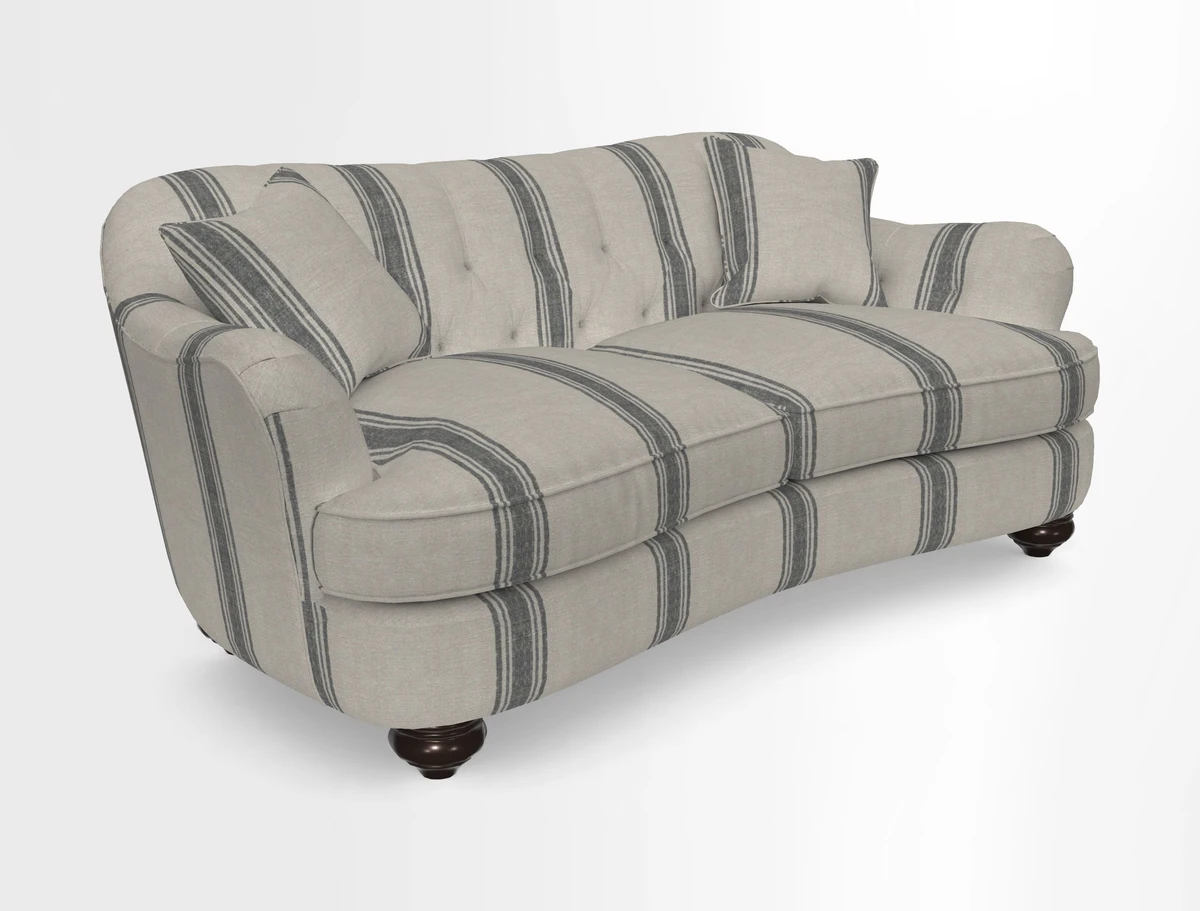 Fairmont 3 Seater Sofa in Romo Osumi Wild Rose with Contrast Piping in Linwood Luna Blossom Contrasting Scatters in Colefax & Fowler Jocasta Velvet Red