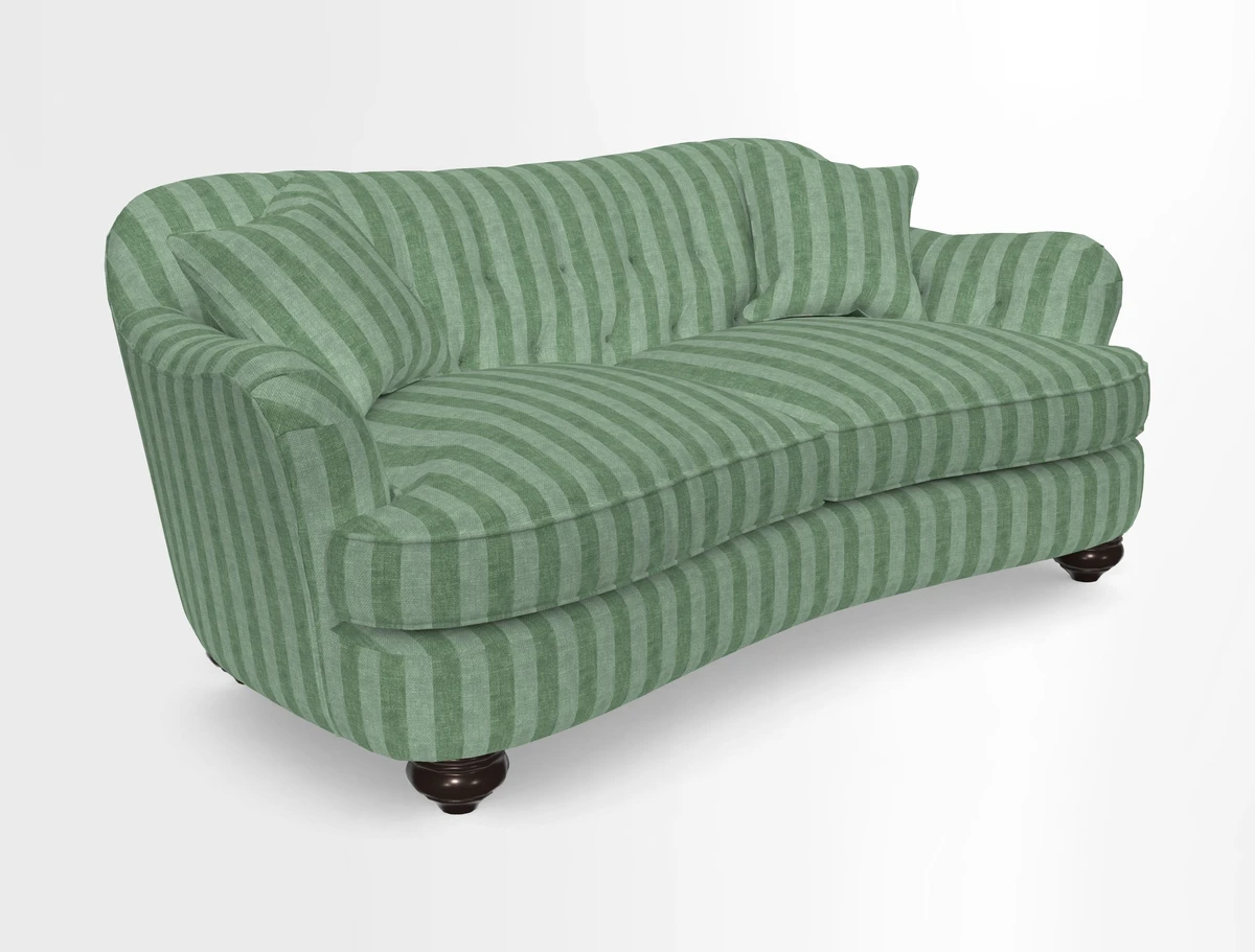 Fairmont 3 Seater Sofa in Romo Osumi Wild Rose with Contrast Piping in Linwood Luna Blossom Contrasting Scatters in Colefax & Fowler Jocasta Velvet Red