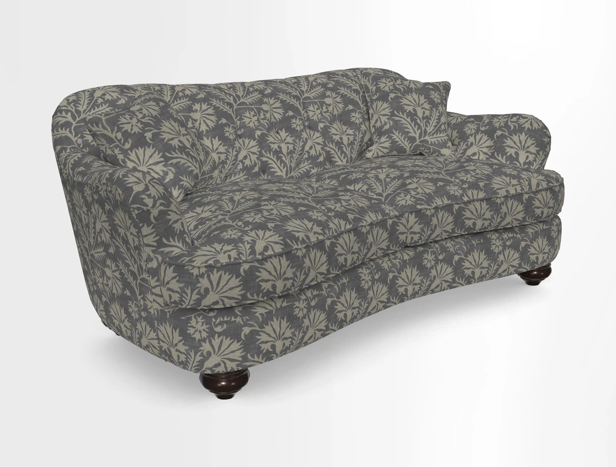 Fairmont 3 Seater Sofa in Romo Osumi Wild Rose with Contrast Piping in Linwood Luna Blossom Contrasting Scatters in Colefax & Fowler Jocasta Velvet Red