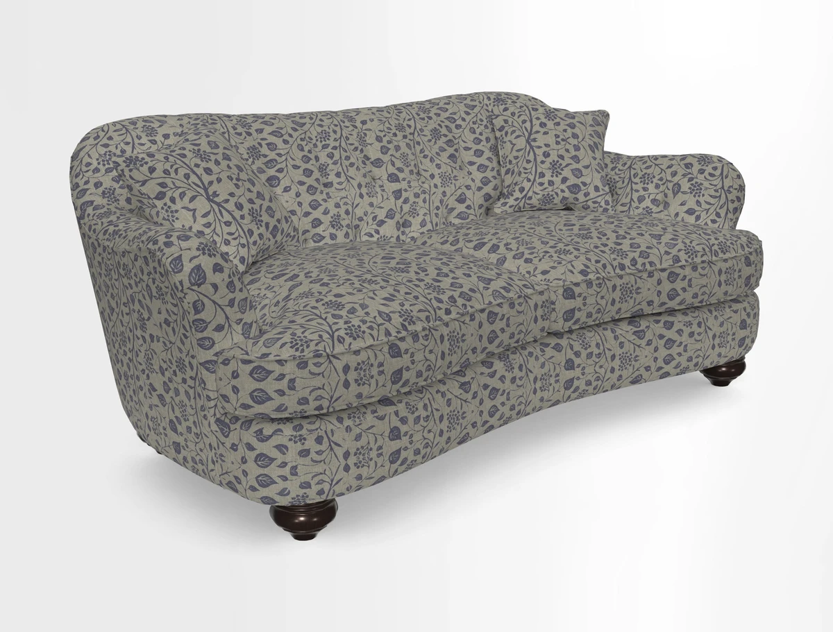 Fairmont 3 Seater Sofa in Romo Osumi Wild Rose with Contrast Piping in Linwood Luna Blossom Contrasting Scatters in Colefax & Fowler Jocasta Velvet Red