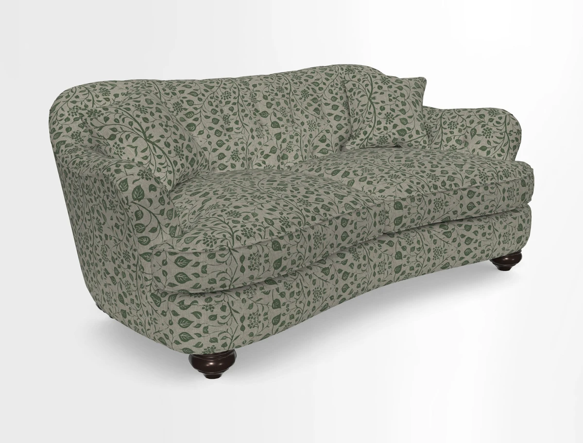 Fairmont 3 Seater Sofa in Romo Osumi Wild Rose with Contrast Piping in Linwood Luna Blossom Contrasting Scatters in Colefax & Fowler Jocasta Velvet Red