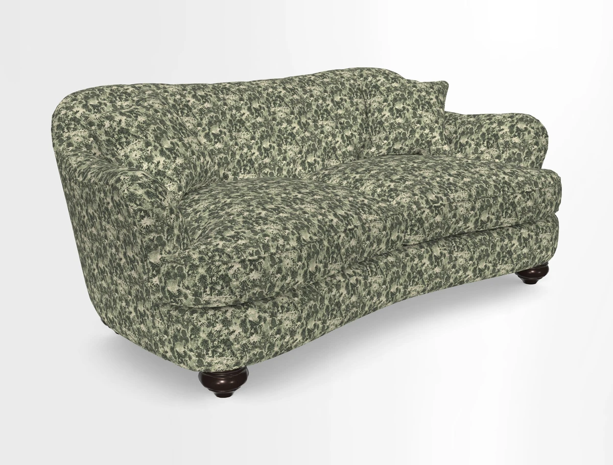 Fairmont 3 Seater Sofa in Romo Osumi Wild Rose with Contrast Piping in Linwood Luna Blossom Contrasting Scatters in Colefax & Fowler Jocasta Velvet Red