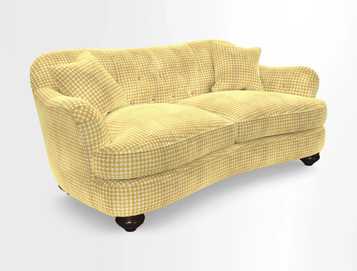 Fairmont 3 Seater Sofa in Romo Osumi Wild Rose with Contrast Piping in Linwood Luna Blossom Contrasting Scatters in Colefax & Fowler Jocasta Velvet Red