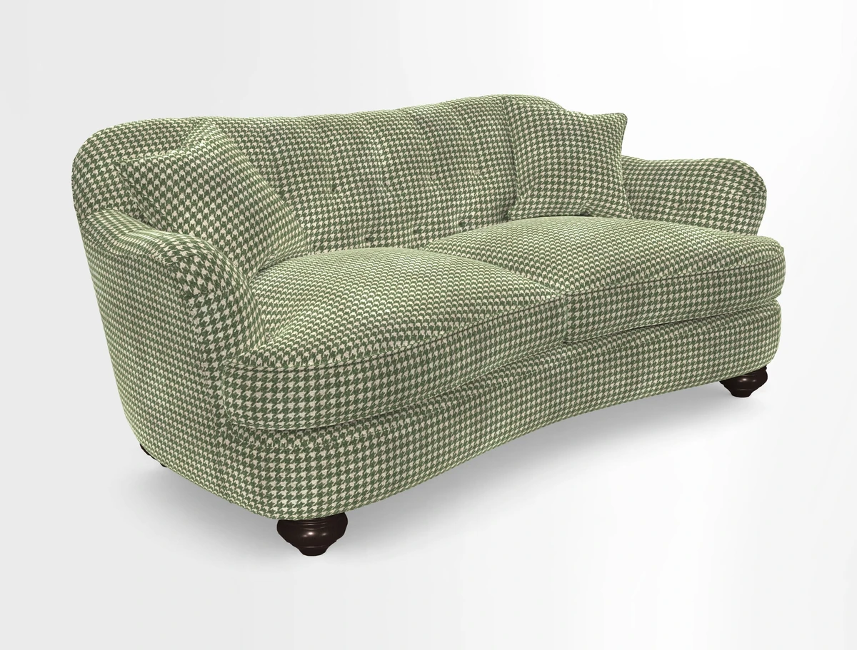 Fairmont 3 Seater Sofa in Romo Osumi Wild Rose with Contrast Piping in Linwood Luna Blossom Contrasting Scatters in Colefax & Fowler Jocasta Velvet Red