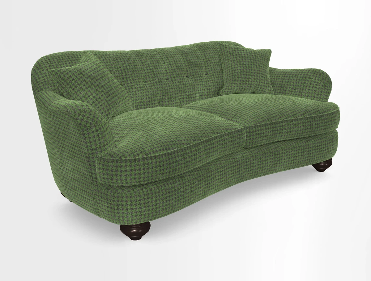 Fairmont 3 Seater Sofa in Romo Osumi Wild Rose with Contrast Piping in Linwood Luna Blossom Contrasting Scatters in Colefax & Fowler Jocasta Velvet Red