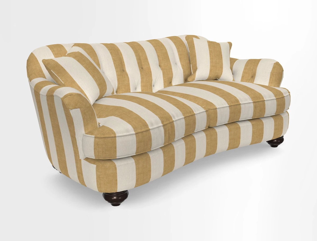 Fairmont 3 Seater Sofa in Romo Osumi Wild Rose with Contrast Piping in Linwood Luna Blossom Contrasting Scatters in Colefax & Fowler Jocasta Velvet Red