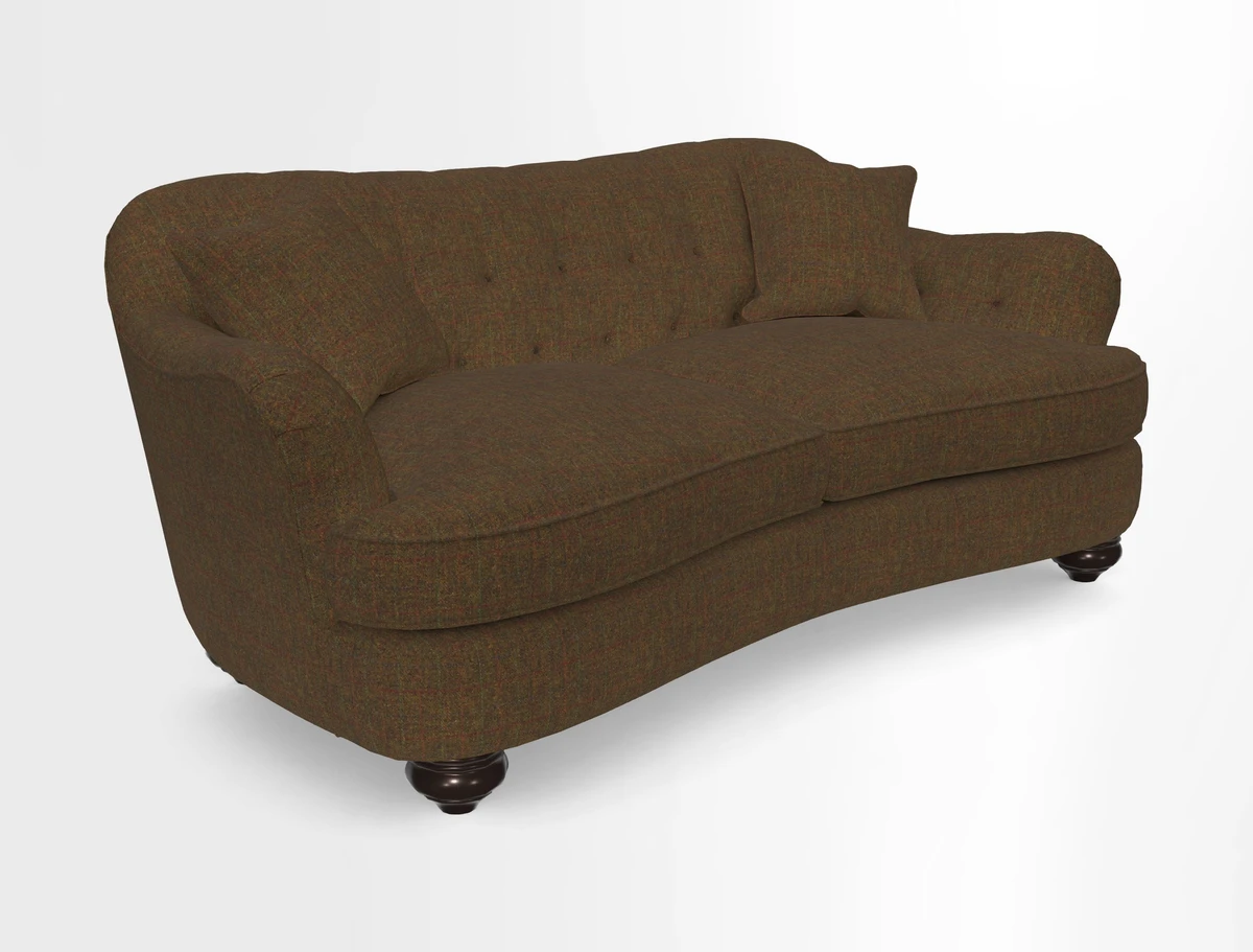 Fairmont 3 Seater Sofa in Romo Osumi Wild Rose with Contrast Piping in Linwood Luna Blossom Contrasting Scatters in Colefax & Fowler Jocasta Velvet Red
