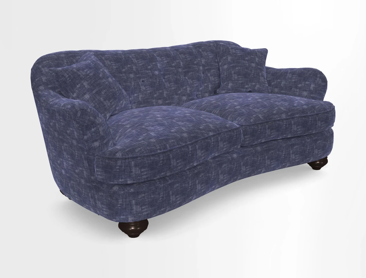 Fairmont 3 Seater Sofa in Romo Osumi Wild Rose with Contrast Piping in Linwood Luna Blossom Contrasting Scatters in Colefax & Fowler Jocasta Velvet Red