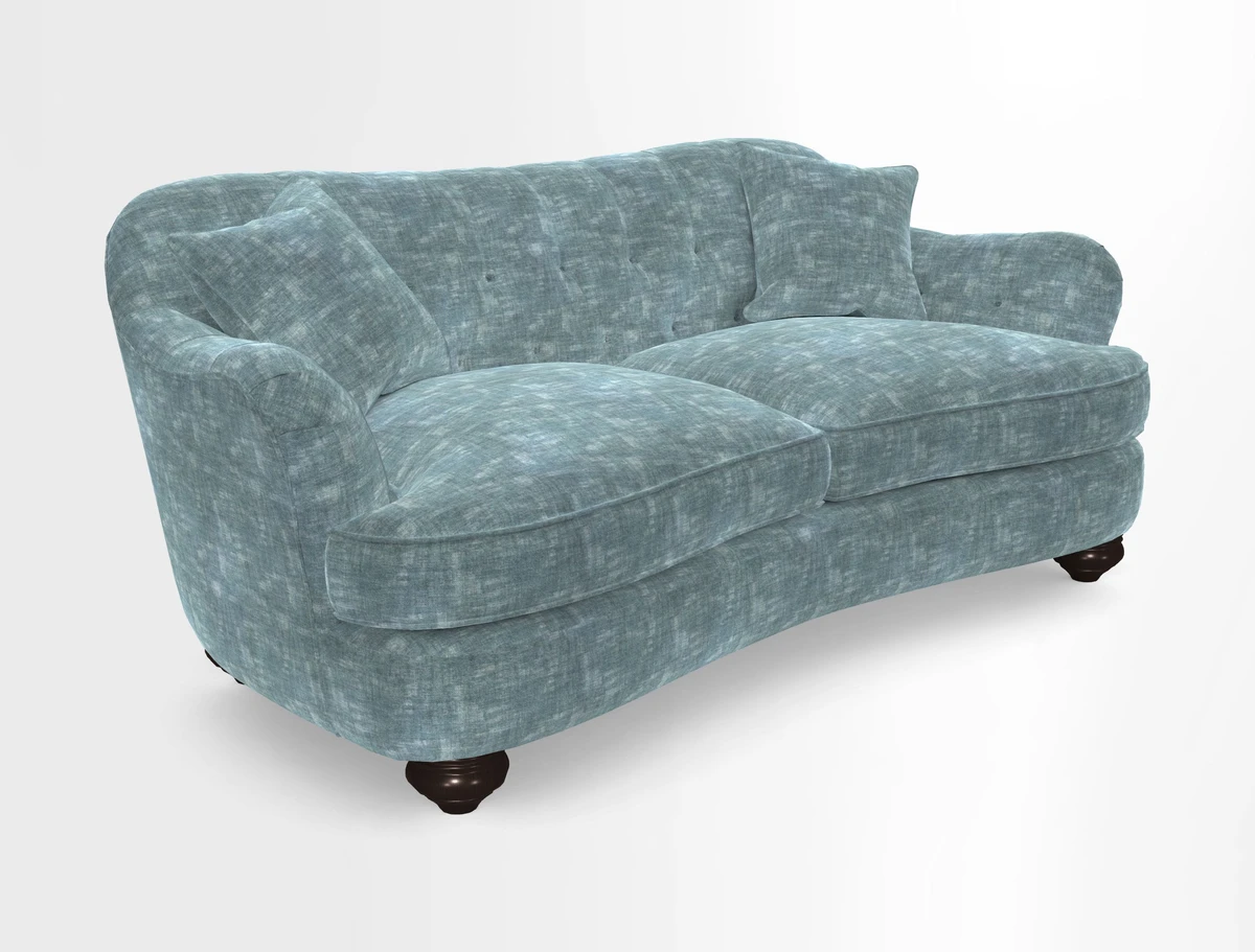 Fairmont 3 Seater Sofa in Romo Osumi Wild Rose with Contrast Piping in Linwood Luna Blossom Contrasting Scatters in Colefax & Fowler Jocasta Velvet Red