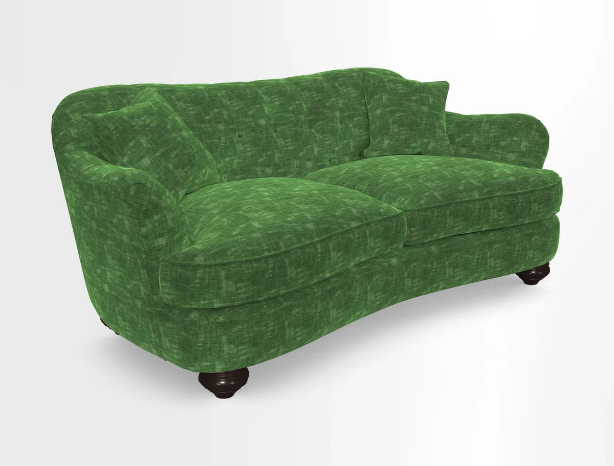 Fairmont 3 Seater Sofa in Romo Osumi Wild Rose with Contrast Piping in Linwood Luna Blossom Contrasting Scatters in Colefax & Fowler Jocasta Velvet Red