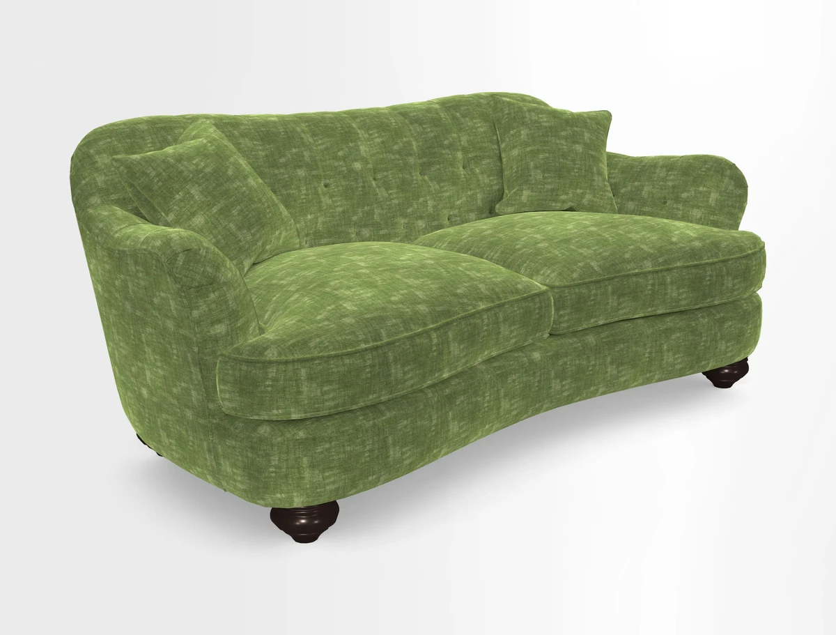 Fairmont 3 Seater Sofa in Romo Osumi Wild Rose with Contrast Piping in Linwood Luna Blossom Contrasting Scatters in Colefax & Fowler Jocasta Velvet Red