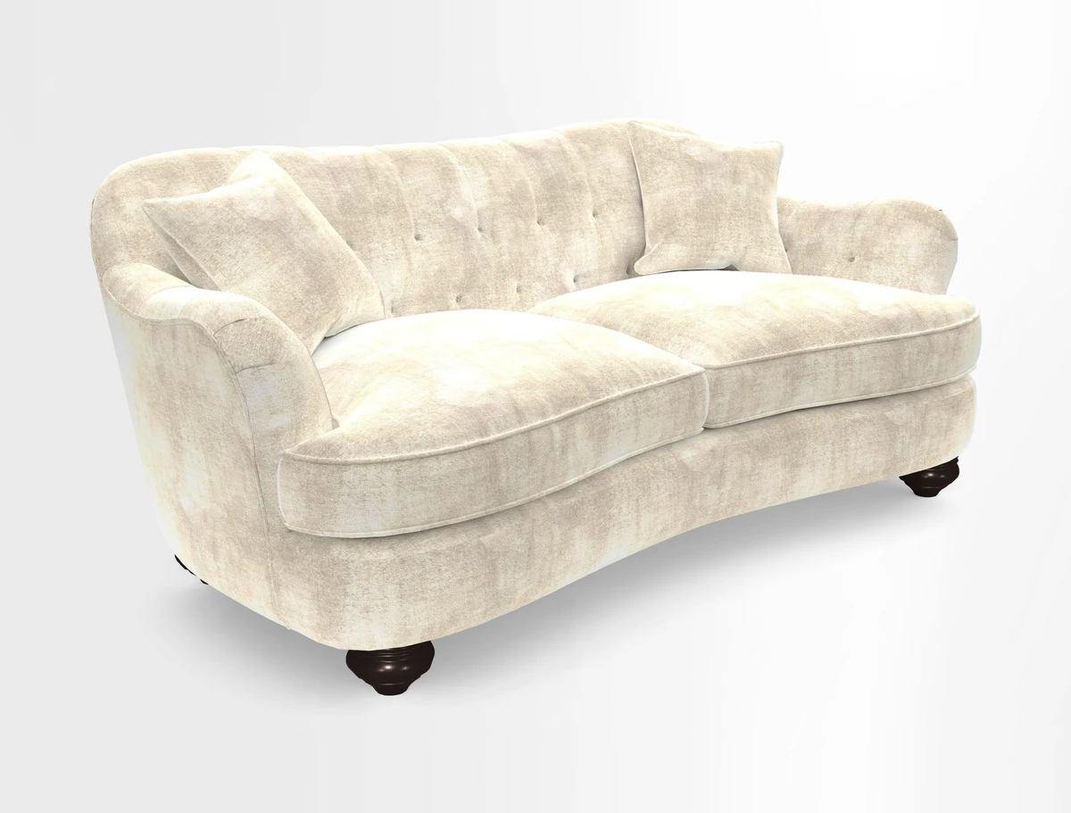 Fairmont 3 Seater Sofa in Romo Osumi Wild Rose with Contrast Piping in Linwood Luna Blossom Contrasting Scatters in Colefax & Fowler Jocasta Velvet Red