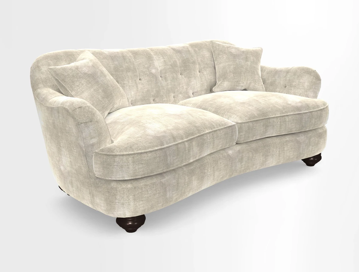 Fairmont 3 Seater Sofa in Romo Osumi Wild Rose with Contrast Piping in Linwood Luna Blossom Contrasting Scatters in Colefax & Fowler Jocasta Velvet Red