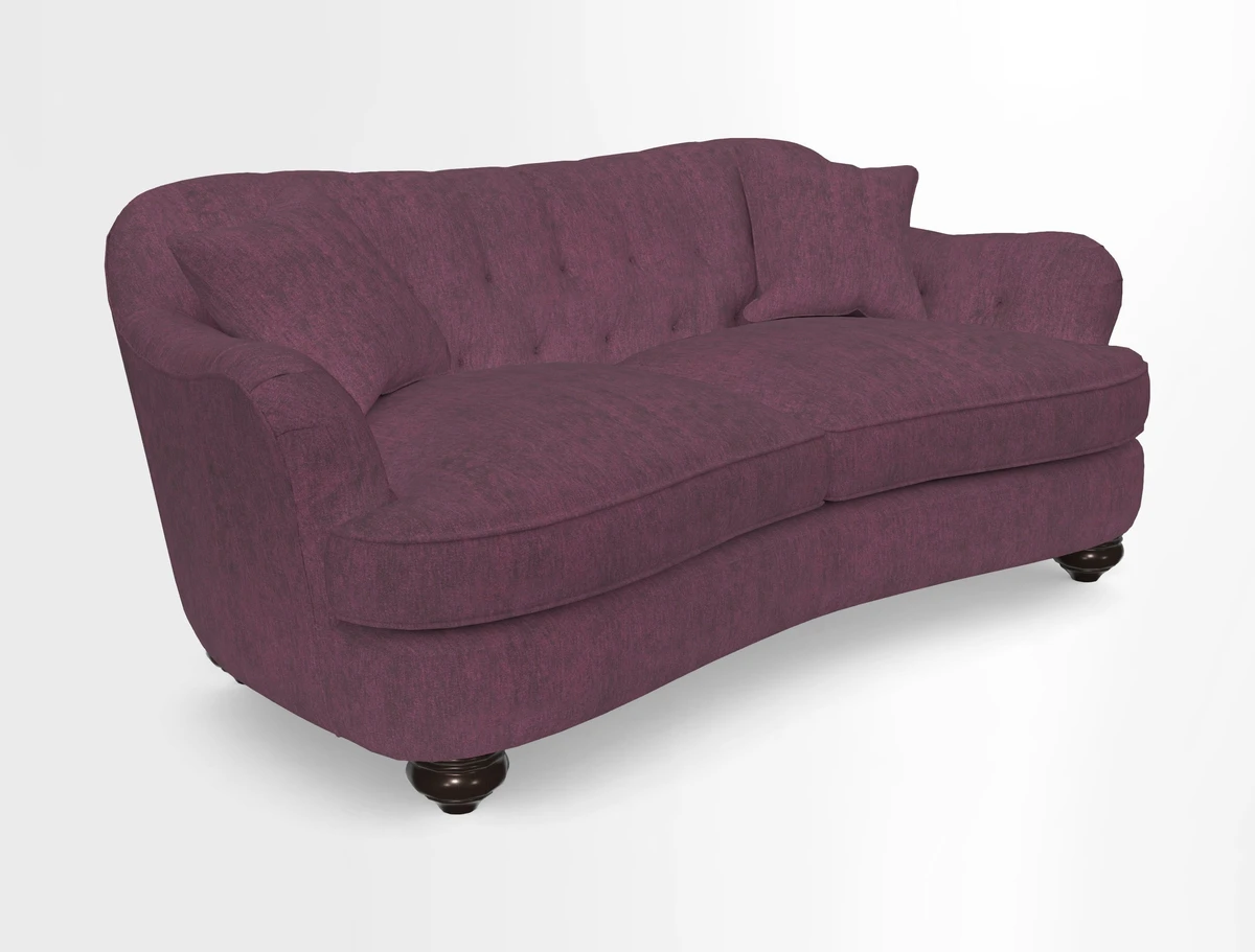 Fairmont 3 Seater Sofa in Romo Osumi Wild Rose with Contrast Piping in Linwood Luna Blossom Contrasting Scatters in Colefax & Fowler Jocasta Velvet Red