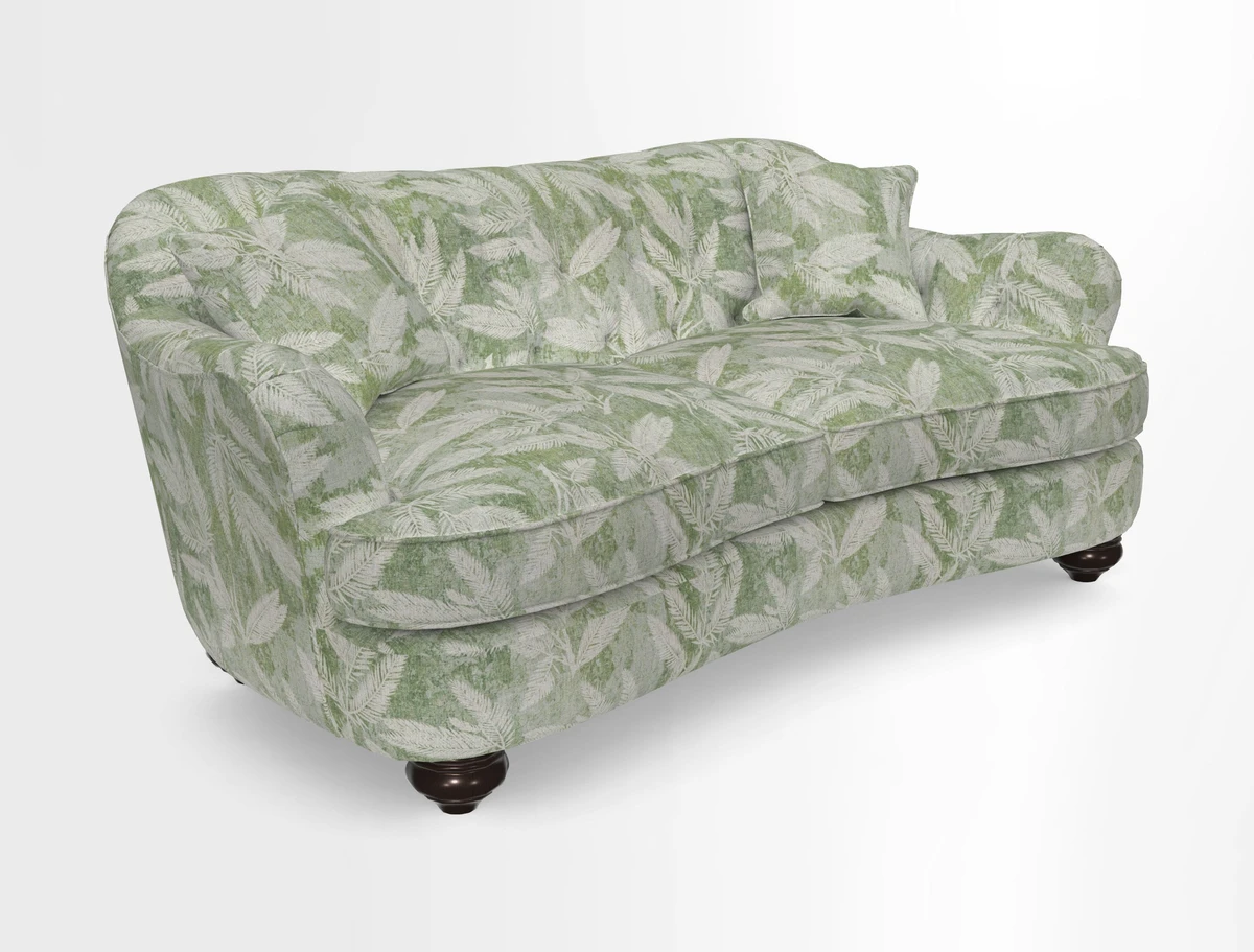 Fairmont 3 Seater Sofa in Romo Osumi Wild Rose with Contrast Piping in Linwood Luna Blossom Contrasting Scatters in Colefax & Fowler Jocasta Velvet Red