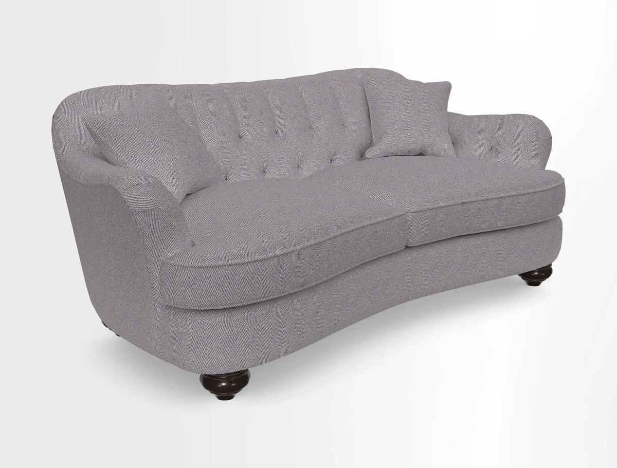 Fairmont 3 Seater Sofa in Romo Osumi Wild Rose with Contrast Piping in Linwood Luna Blossom Contrasting Scatters in Colefax & Fowler Jocasta Velvet Red