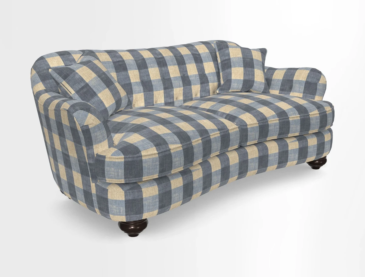 Fairmont 3 Seater Sofa in Romo Osumi Wild Rose with Contrast Piping in Linwood Luna Blossom Contrasting Scatters in Colefax & Fowler Jocasta Velvet Red