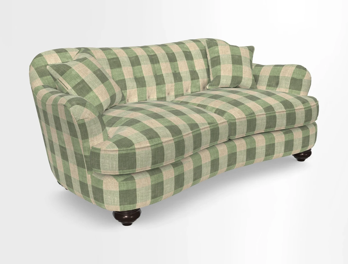 Fairmont 3 Seater Sofa in Romo Osumi Wild Rose with Contrast Piping in Linwood Luna Blossom Contrasting Scatters in Colefax & Fowler Jocasta Velvet Red