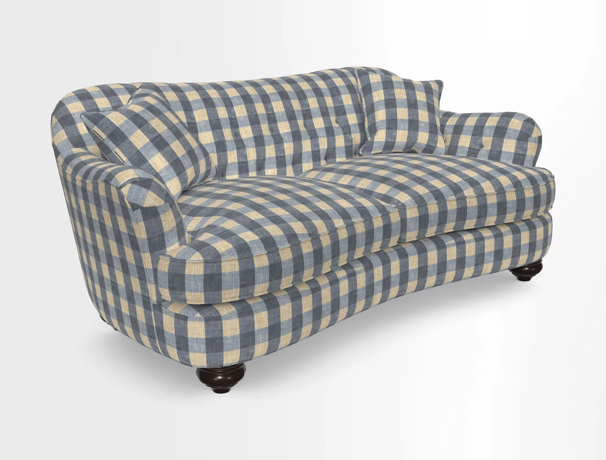 Fairmont 3 Seater Sofa in Romo Osumi Wild Rose with Contrast Piping in Linwood Luna Blossom Contrasting Scatters in Colefax & Fowler Jocasta Velvet Red