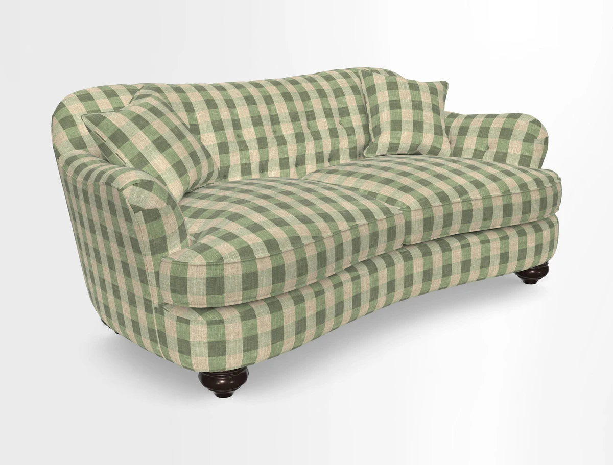 Fairmont 3 Seater Sofa in Romo Osumi Wild Rose with Contrast Piping in Linwood Luna Blossom Contrasting Scatters in Colefax & Fowler Jocasta Velvet Red