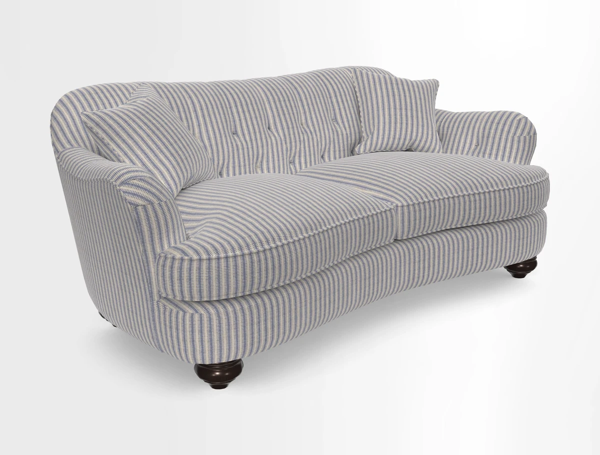 Fairmont 3 Seater Sofa in Romo Osumi Wild Rose with Contrast Piping in Linwood Luna Blossom Contrasting Scatters in Colefax & Fowler Jocasta Velvet Red
