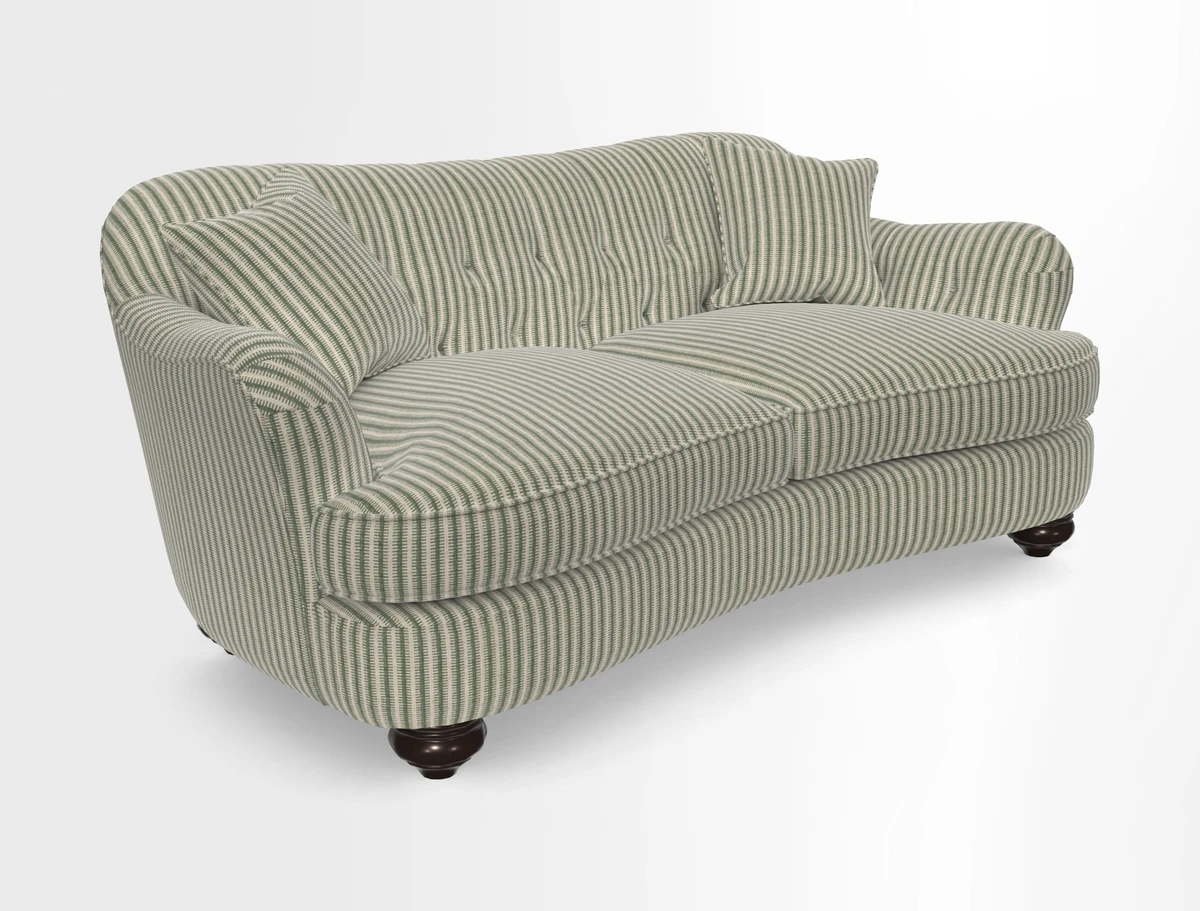 Fairmont 3 Seater Sofa in Romo Osumi Wild Rose with Contrast Piping in Linwood Luna Blossom Contrasting Scatters in Colefax & Fowler Jocasta Velvet Red