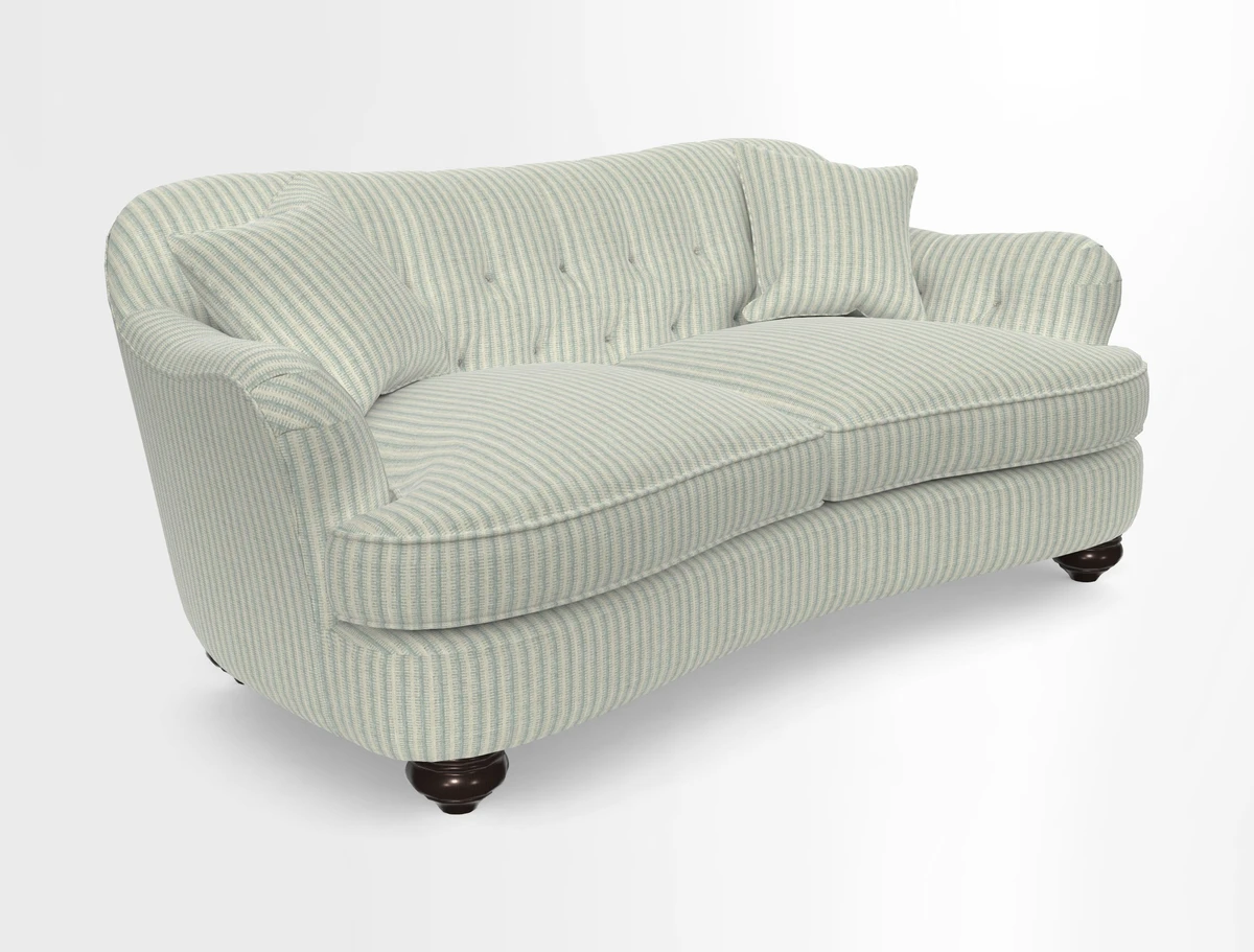 Fairmont 3 Seater Sofa in Romo Osumi Wild Rose with Contrast Piping in Linwood Luna Blossom Contrasting Scatters in Colefax & Fowler Jocasta Velvet Red