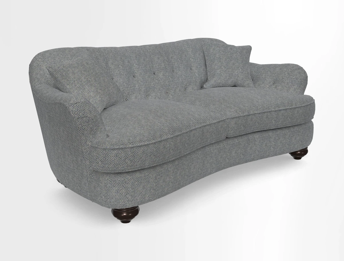 Fairmont 3 Seater Sofa in Romo Osumi Wild Rose with Contrast Piping in Linwood Luna Blossom Contrasting Scatters in Colefax & Fowler Jocasta Velvet Red