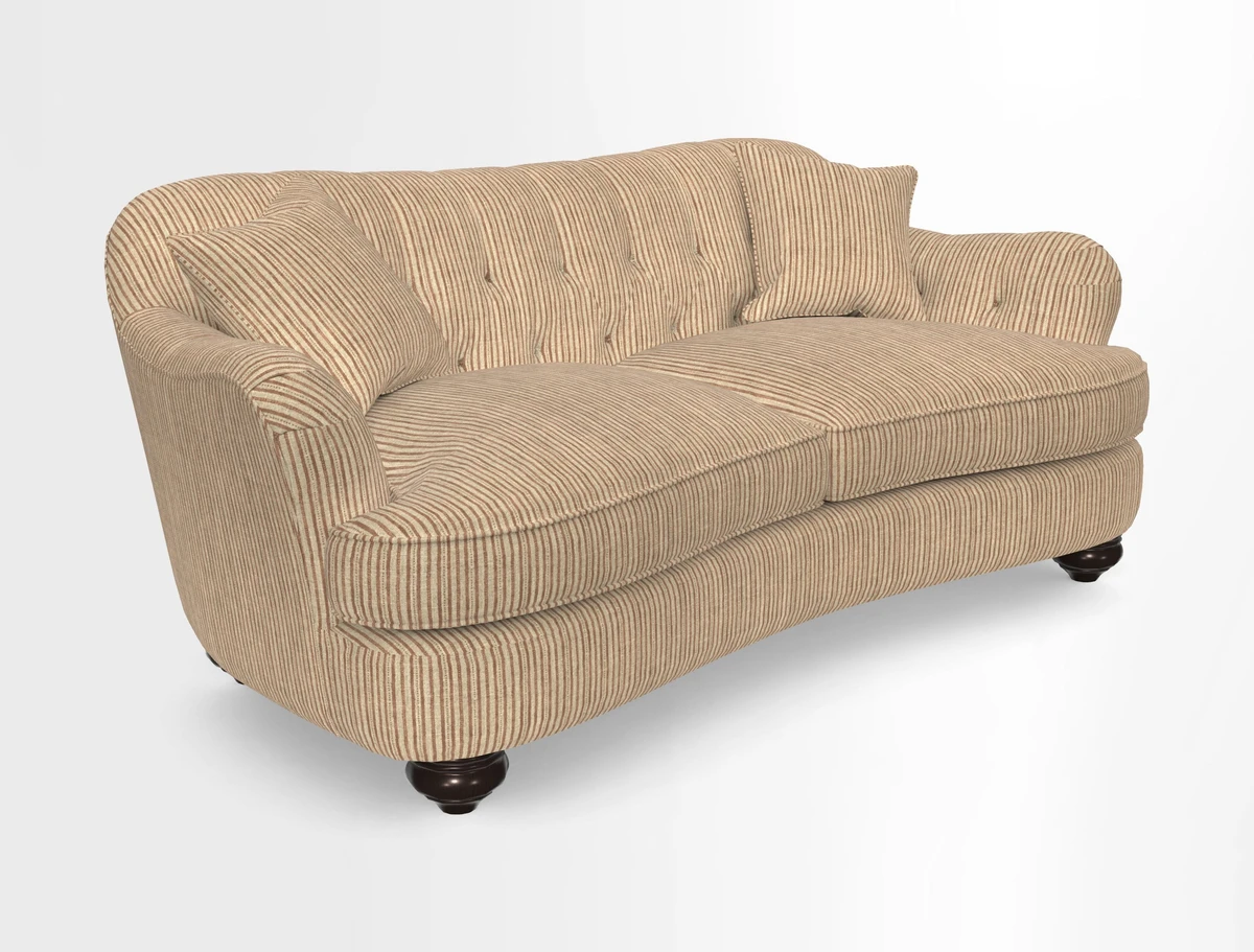 Fairmont 3 Seater Sofa in Romo Osumi Wild Rose with Contrast Piping in Linwood Luna Blossom Contrasting Scatters in Colefax & Fowler Jocasta Velvet Red