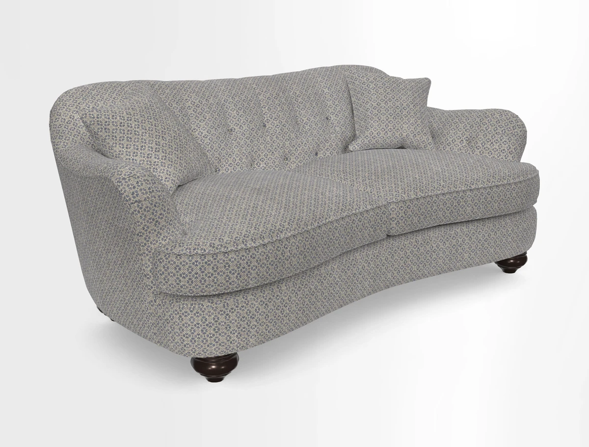 Fairmont 3 Seater Sofa in Romo Osumi Wild Rose with Contrast Piping in Linwood Luna Blossom Contrasting Scatters in Colefax & Fowler Jocasta Velvet Red
