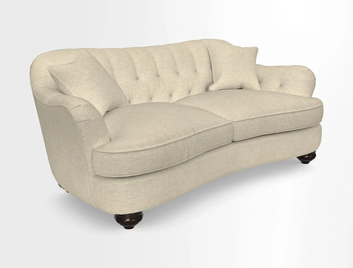Fairmont 3 Seater Sofa in Romo Osumi Wild Rose with Contrast Piping in Linwood Luna Blossom Contrasting Scatters in Colefax & Fowler Jocasta Velvet Red