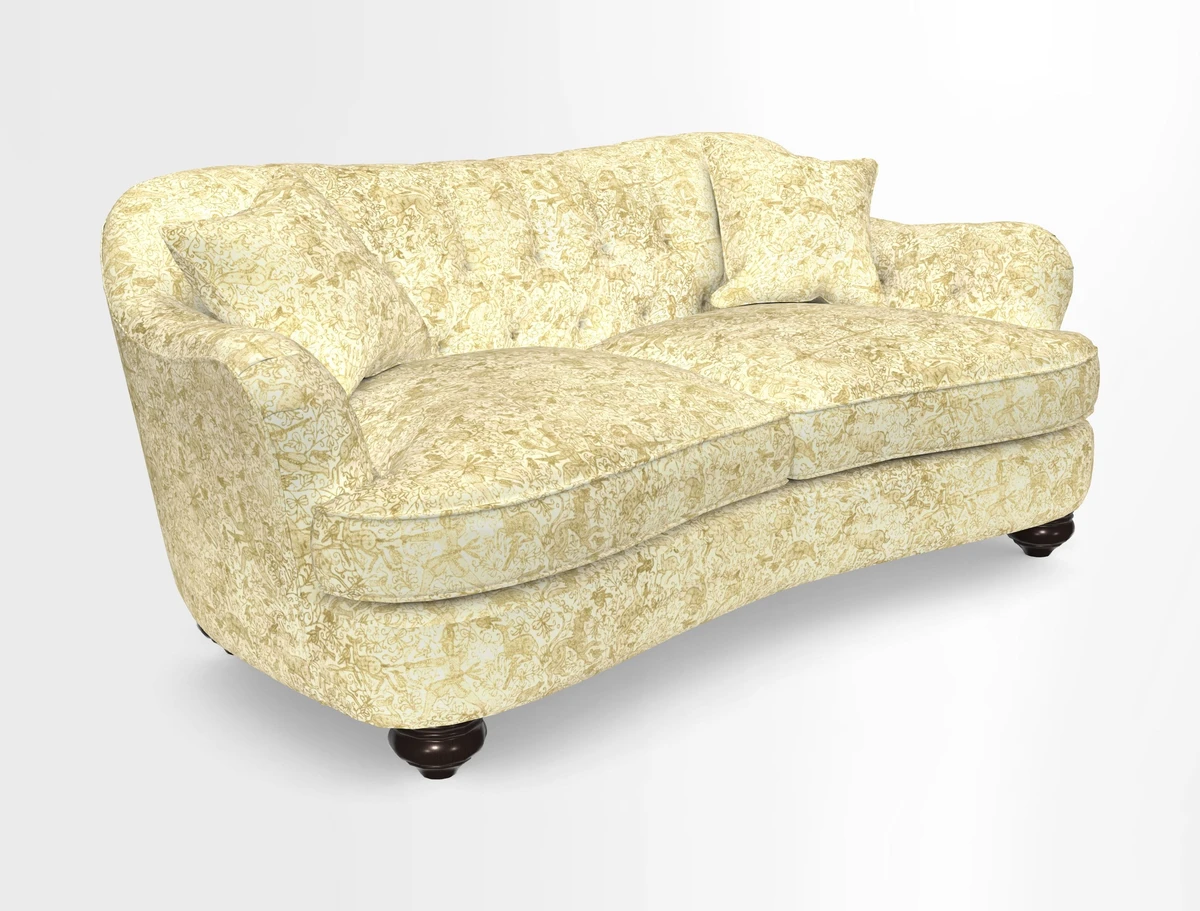 Fairmont 3 Seater Sofa in Romo Osumi Wild Rose with Contrast Piping in Linwood Luna Blossom Contrasting Scatters in Colefax & Fowler Jocasta Velvet Red