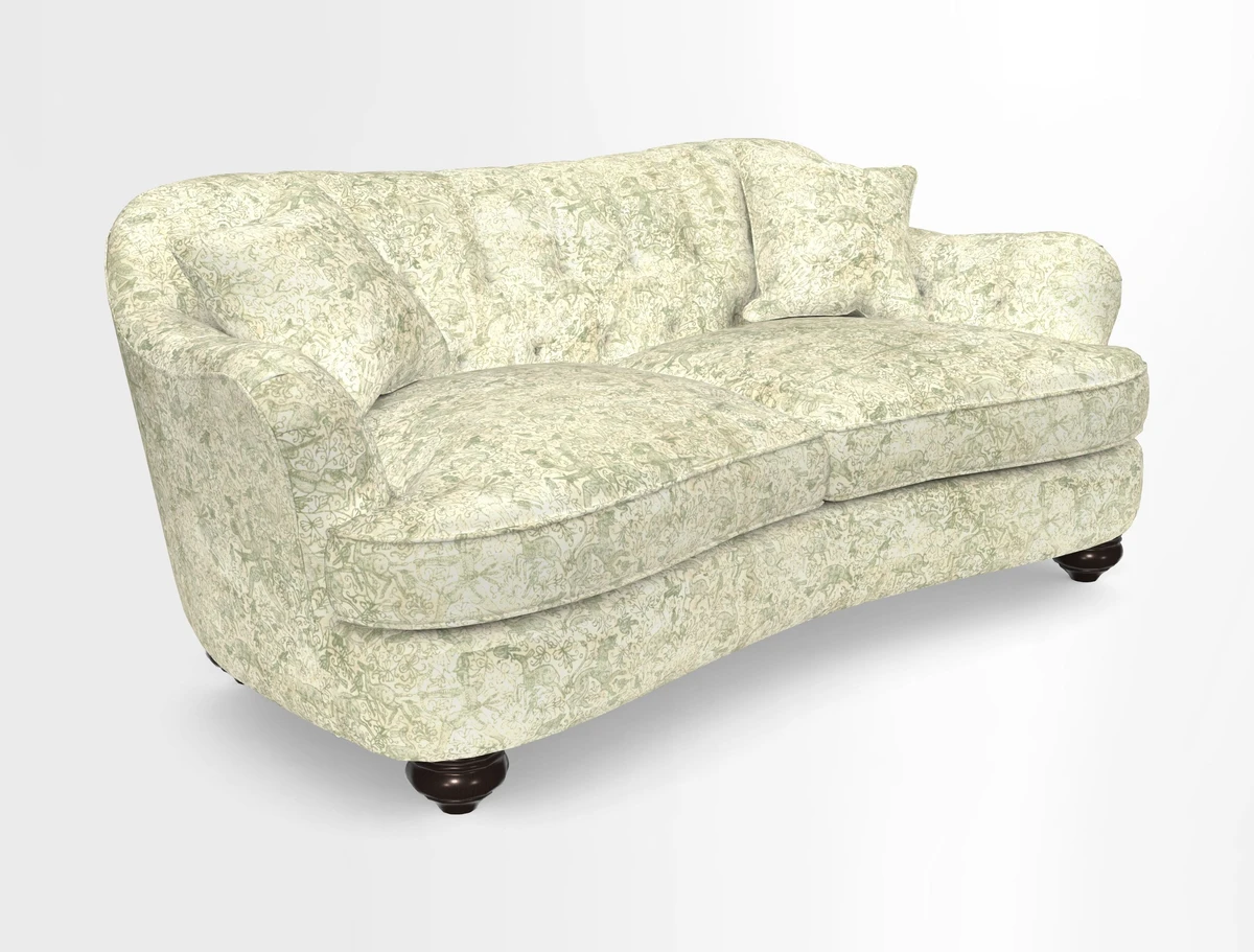 Fairmont 3 Seater Sofa in Romo Osumi Wild Rose with Contrast Piping in Linwood Luna Blossom Contrasting Scatters in Colefax & Fowler Jocasta Velvet Red