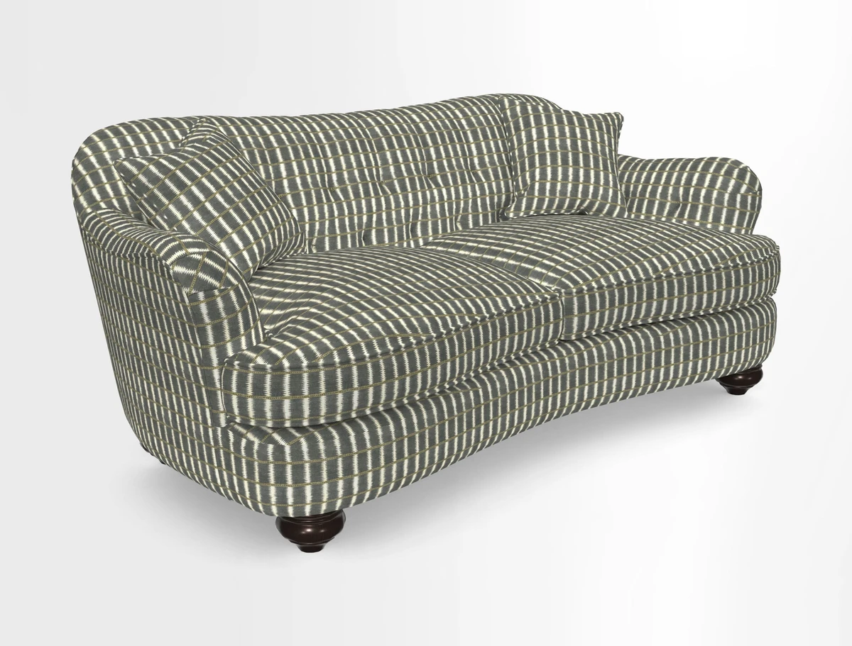 Fairmont 3 Seater Sofa in Romo Osumi Wild Rose with Contrast Piping in Linwood Luna Blossom Contrasting Scatters in Colefax & Fowler Jocasta Velvet Red