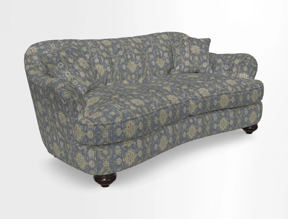 Fairmont 3 Seater Sofa in Romo Osumi Wild Rose with Contrast Piping in Linwood Luna Blossom Contrasting Scatters in Colefax & Fowler Jocasta Velvet Red