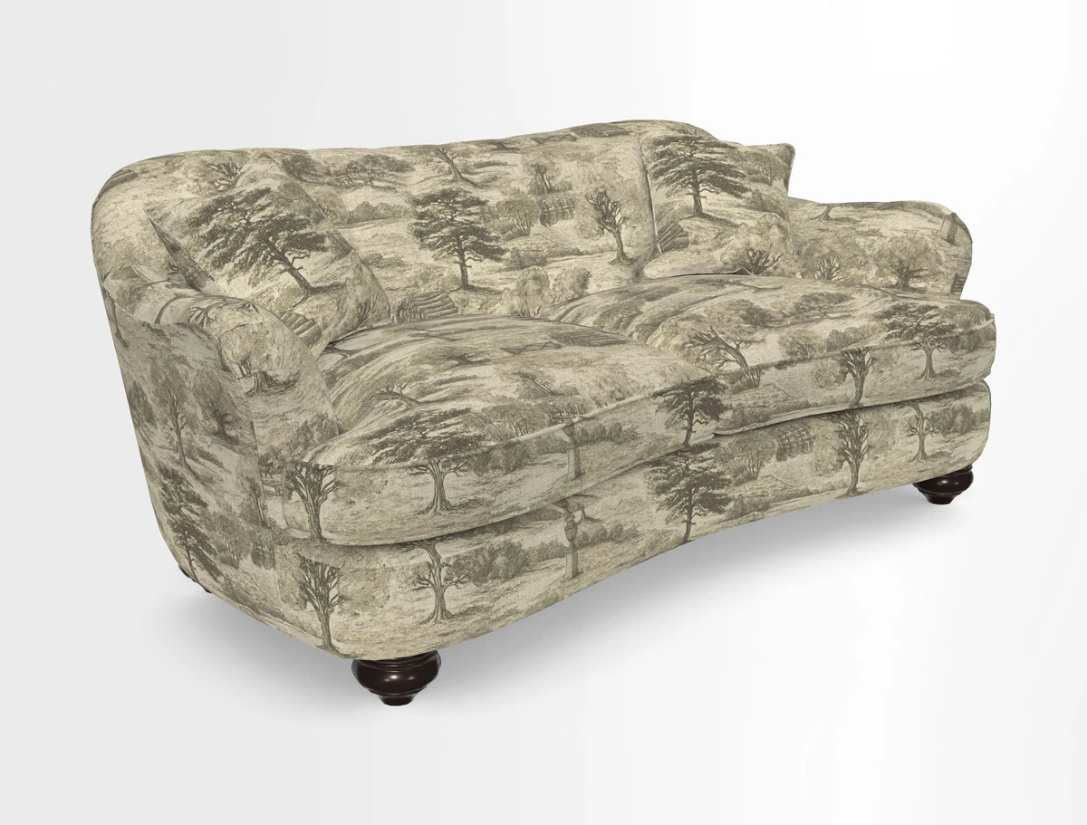 Fairmont 3 Seater Sofa in Romo Osumi Wild Rose with Contrast Piping in Linwood Luna Blossom Contrasting Scatters in Colefax & Fowler Jocasta Velvet Red
