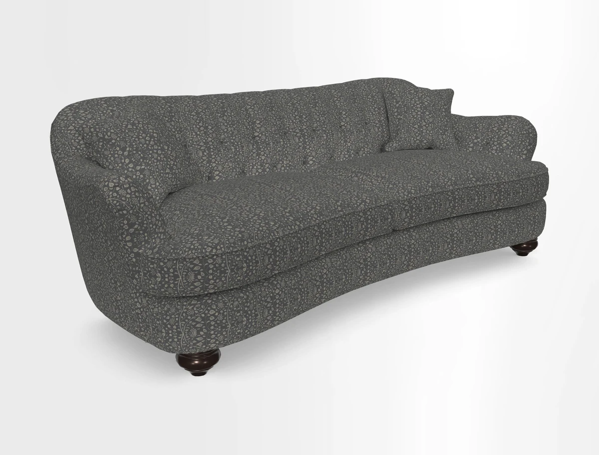 Fairmont 4 Seater Sofa in Romo Osumi Wild Rose with Contrast Piping in Linwood Luna Blossom Contrasting Scatters in Colefax & Fowler Jocasta Velvet Red